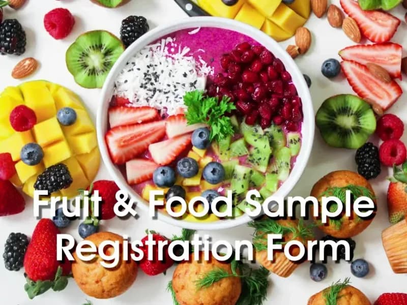 Labserve Laboratories Fruit and Food Analysis sample request form