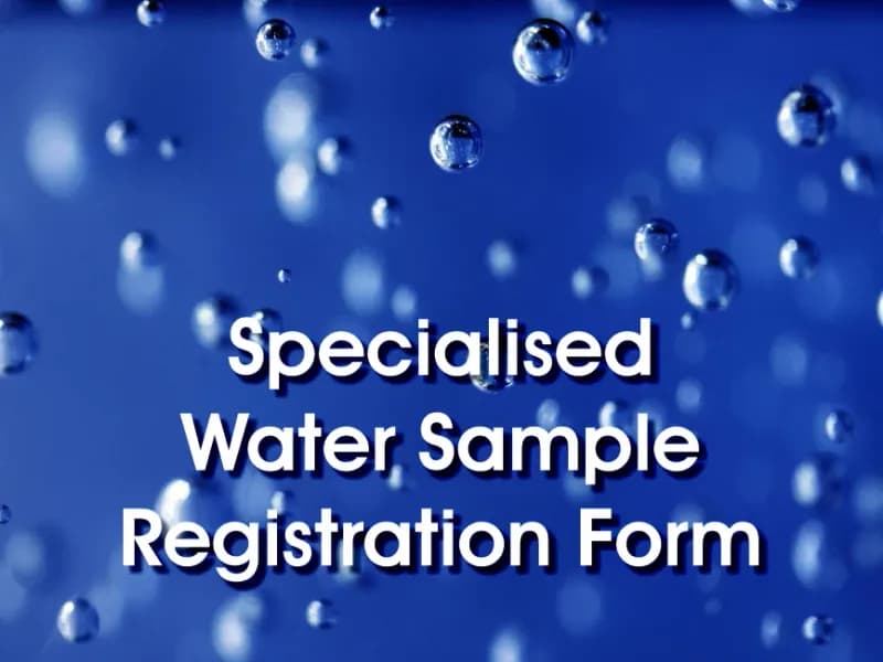 Labserve Laboratories Specialised Water Analysis sample request form
